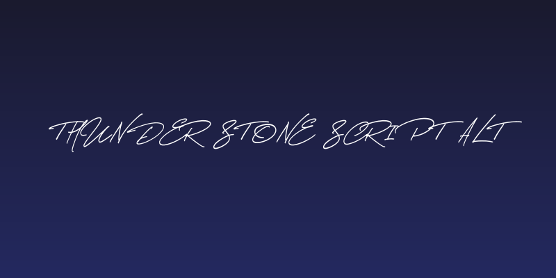 Thunder Stone Script Alt Social Header