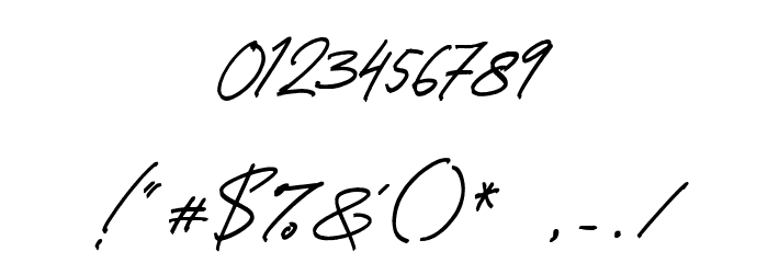 Thunder Stone Script Font OTHER CHARS