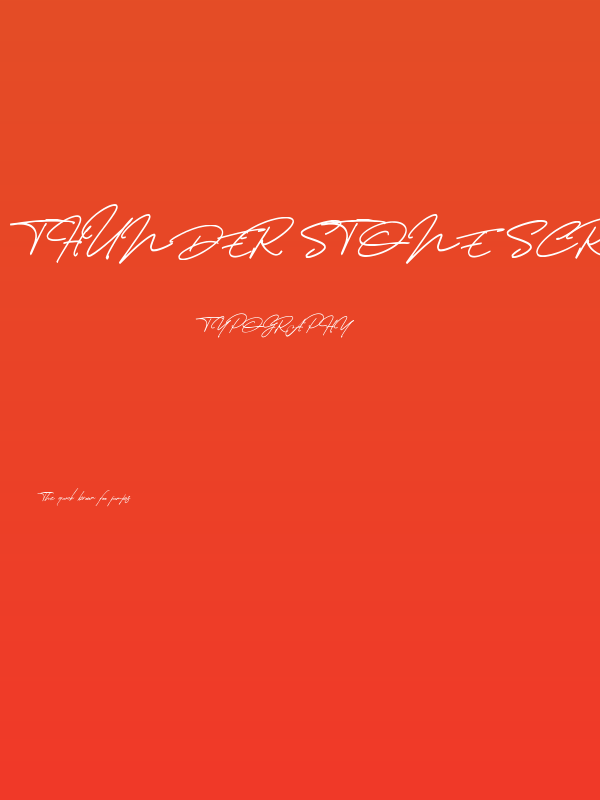 Thunder Stone Script Poster