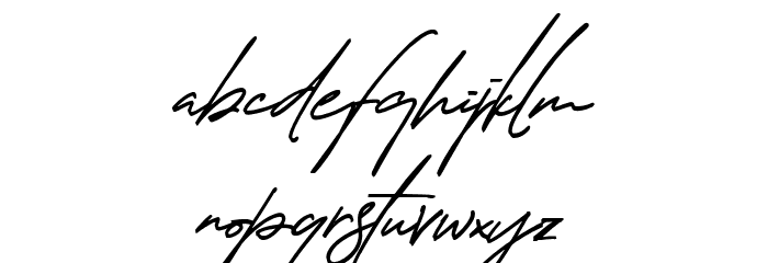 Thunder Stone Script Font LOWERCASE
