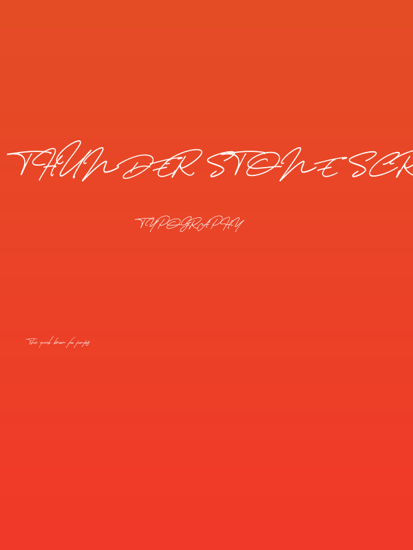 Thunder Stone Script Poster