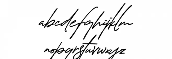 Thunder Stone Script Schriftart Kleinbuchstaben