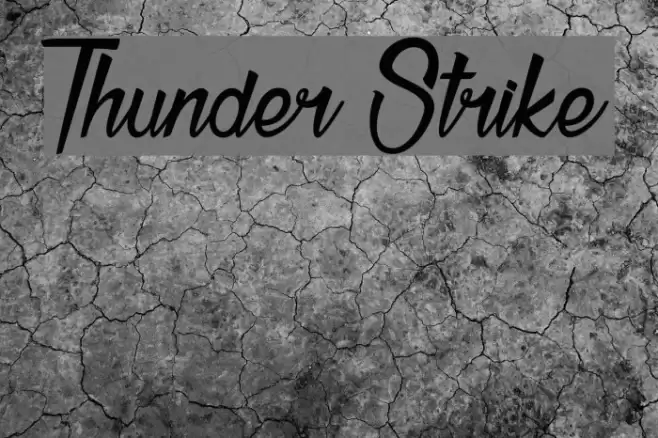 Thunder Strike Font examples