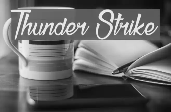 Thunder Strike Font examples