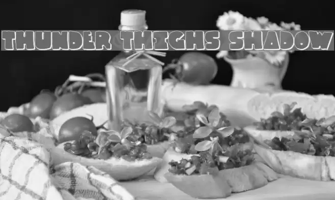 Thunder Thighs Shadow Font examples