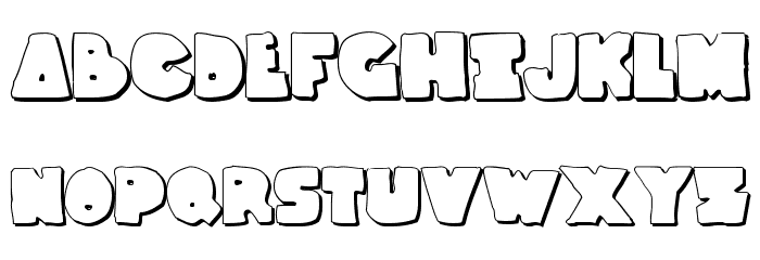 Thunder Thighs Shadow Font LOWERCASE