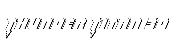 Thunder Titan 3D  font caratteri gratis