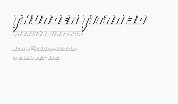 Thunder Titan 3D Business Card