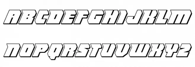 Thunder Titan 3D Font LOWERCASE
