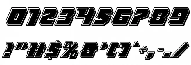 Thunder Titan Bevel Font OTHER CHARS