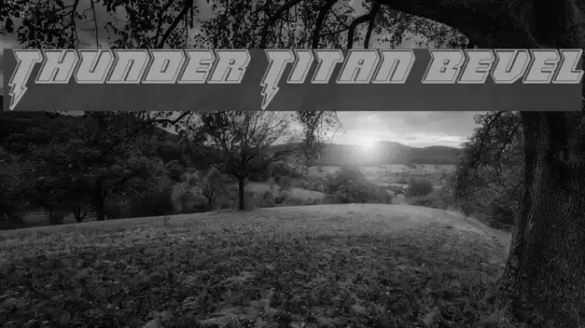 Thunder Titan Bevel Font examples