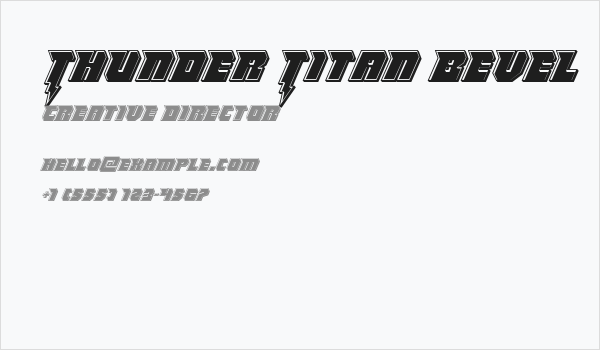 Thunder Titan Bevel Business Card