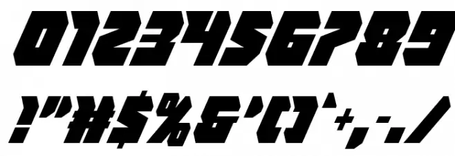 Thunder Titan Condensed Font OTHER CHARS