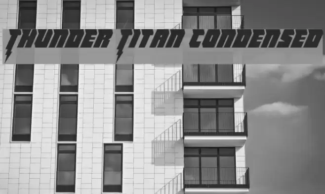 Thunder Titan Condensed Font examples