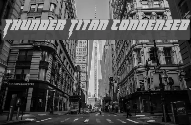 Thunder Titan Condensed Font examples