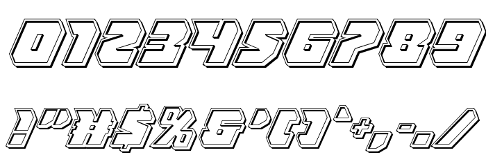 Thunder Titan Engraved Font OTHER CHARS