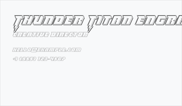 Thunder Titan Engraved Business Card