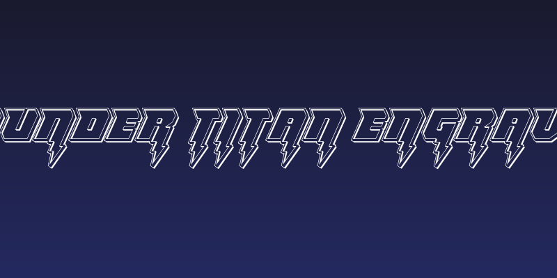 Thunder Titan Engraved Social Header