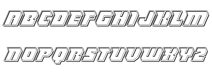 Thunder Titan Engraved Font LOWERCASE