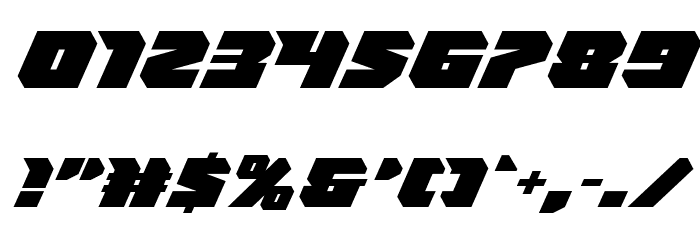 Thunder Titan Expanded Font OTHER CHARS