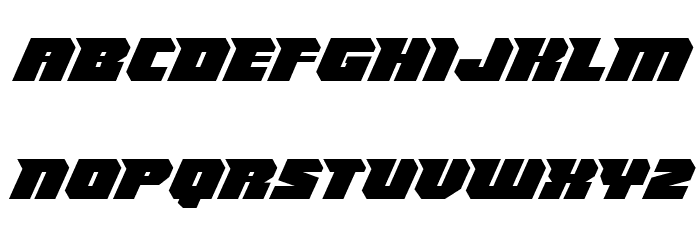 Thunder Titan Expanded Font LOWERCASE