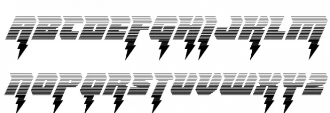 Thunder Titan Gradient フォント 大文字