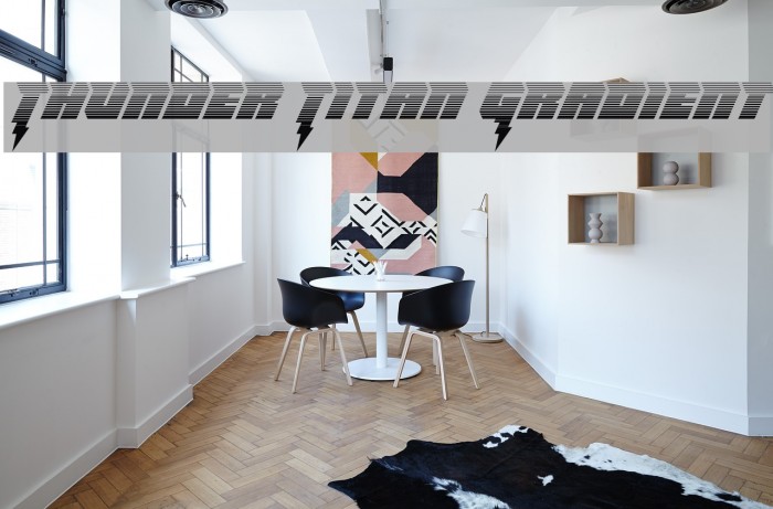 Thunder Titan Gradient Font examples