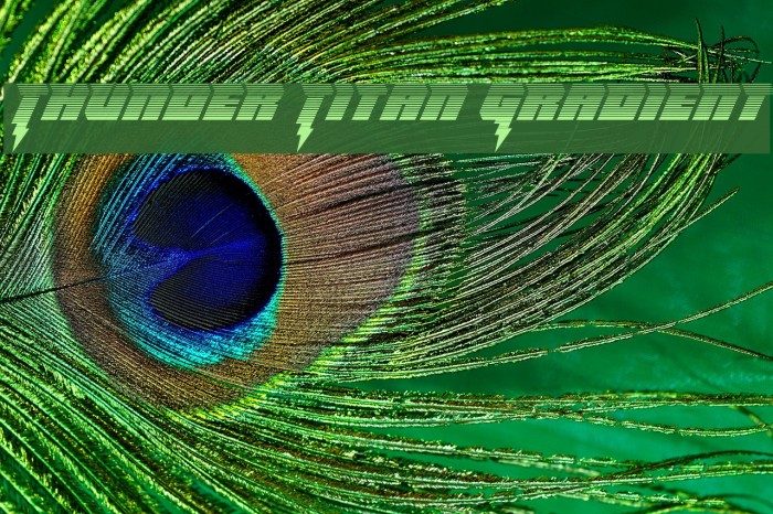 Thunder Titan Gradient Font examples
