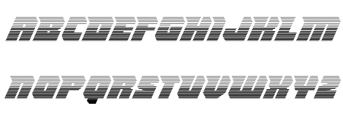 Thunder Titan Gradient Font LOWERCASE