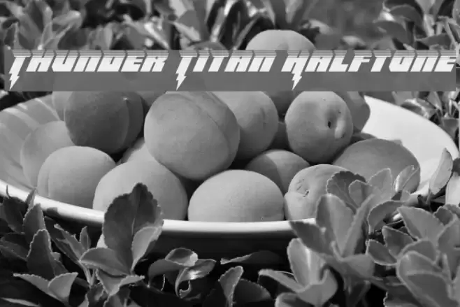 Thunder Titan Halftone Font examples