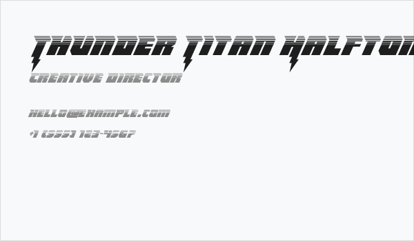 Thunder Titan Halftone Business Card