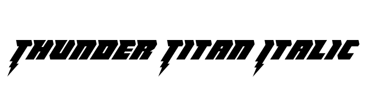 Thunder Titan Italic  नि: शुल्क फ़ॉन्ट्स डाउनलोड