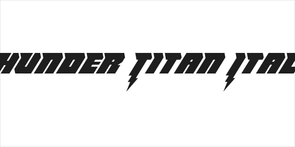 Thunder Titan Italic Logo