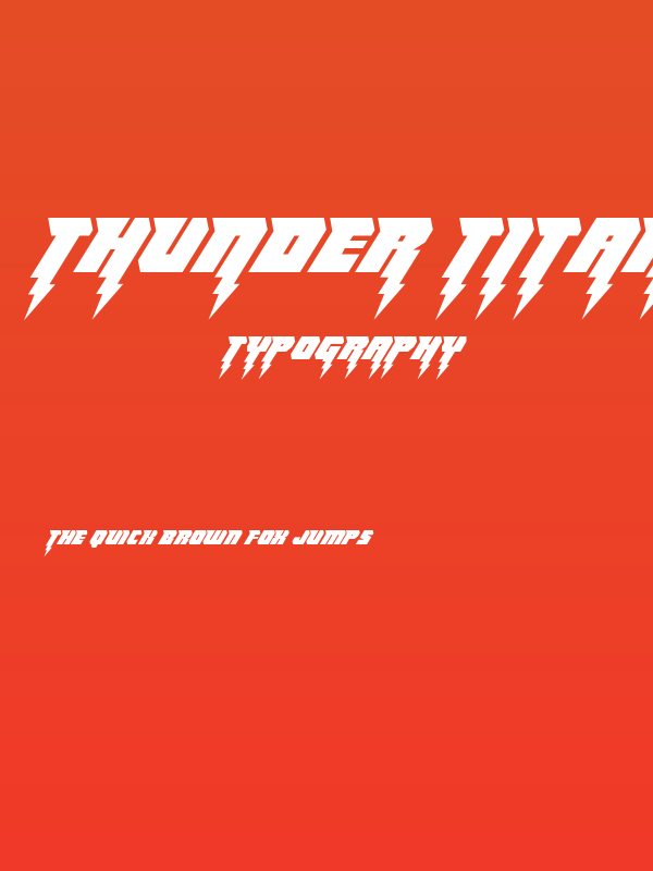 Thunder Titan Italic Poster