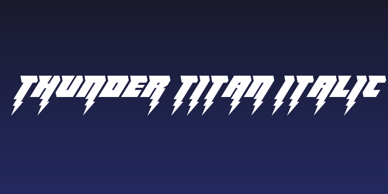 Thunder Titan Italic Social Header
