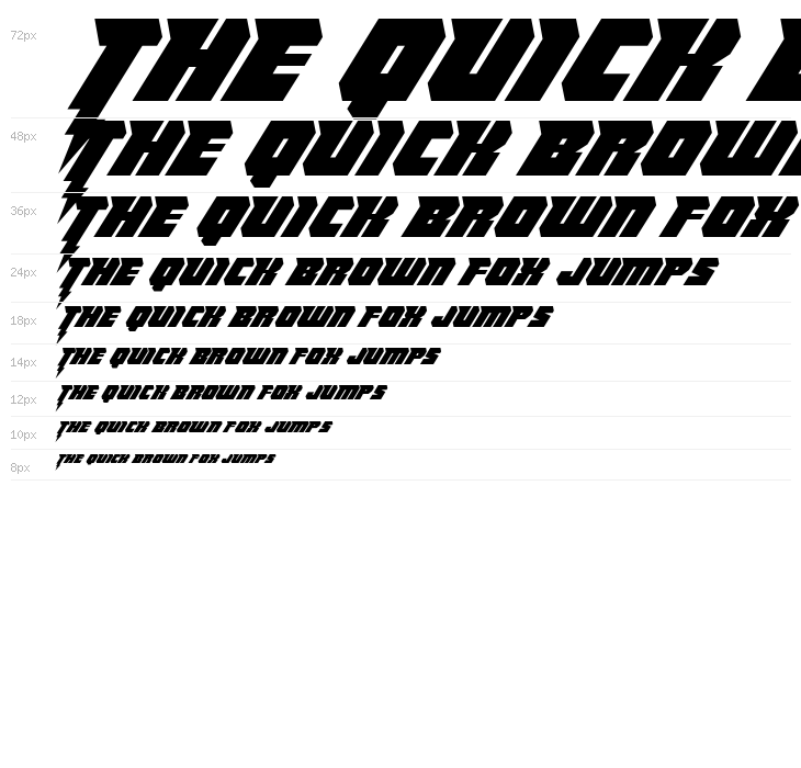 Thunder Titan Italic Waterfall