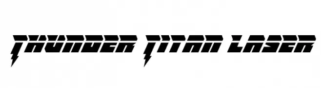Thunder Titan Laser  フリーフォントのダウンロード