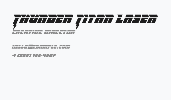 Thunder Titan Laser Business Card