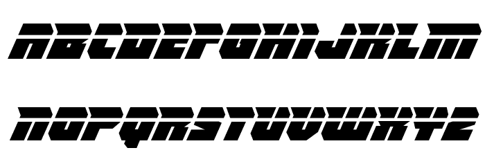 Thunder Titan Laser Font LOWERCASE