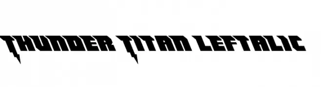 Thunder Titan Leftalic  नि: शुल्क फ़ॉन्ट्स डाउनलोड