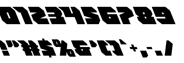 Thunder Titan Leftalic Font OTHER CHARS