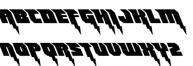 Thunder Titan Leftalic Шрифта ВЕРХНИЙ