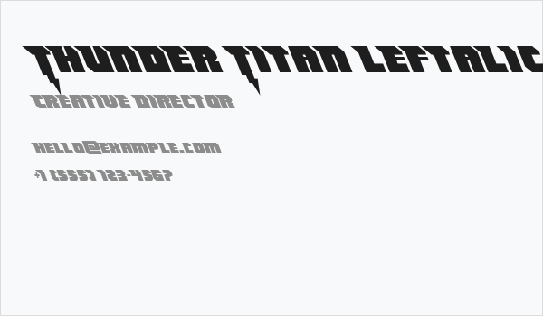Thunder Titan Leftalic Business Card