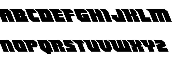 Thunder Titan Leftalic Font LOWERCASE