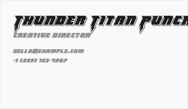 Thunder Titan Punch Business Card