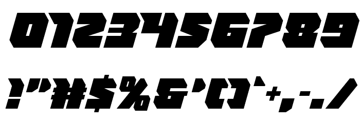 Thunder Titan Semi-Straight Font OTHER CHARS