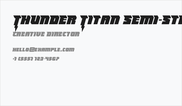 Thunder Titan Semi-Straight Business Card