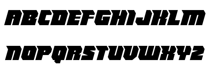Thunder Titan Semi-Straight Font LOWERCASE