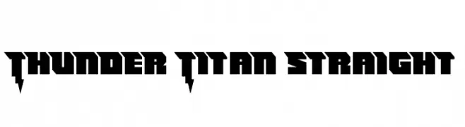 Thunder Titan Straight  Frei Schriftart Herunterladen