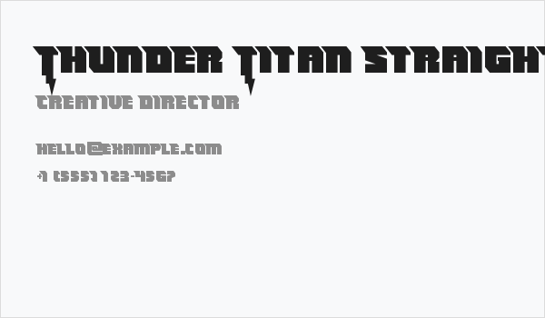 Thunder Titan Straight Business Card